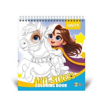 Anti-stress. Coloring book. Happy