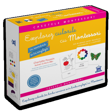 Explorez culorile cu Montessori. 163 de jetoane pentru dezvoltarea vocabularului si a creativitatii