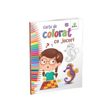 Carte colorat cu jocuri. Colorat 80 pagini (editia 2018)