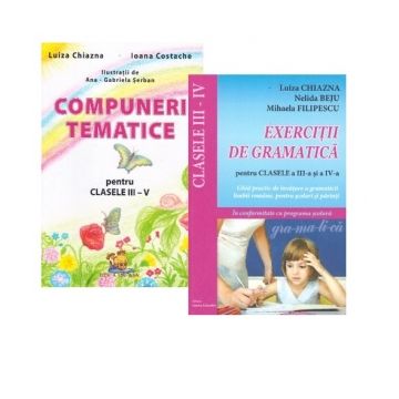 Pachet Exercitii de gramatica si compuneri tematice pentru clasele II-V (2 carti)