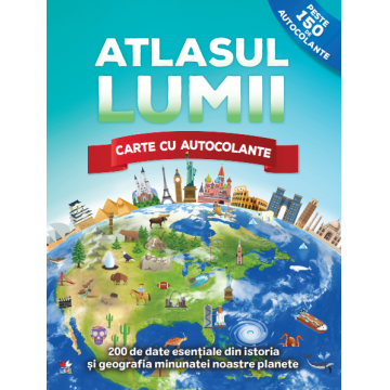 Atlasul lumii. Carte cu autocolante
