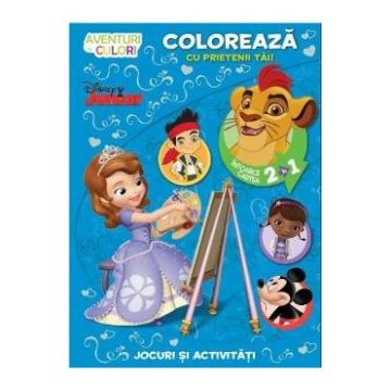 Disney - Coloreaza cu prietenii tai! Aventuri in culori. Intoarce cartea 2 in 1