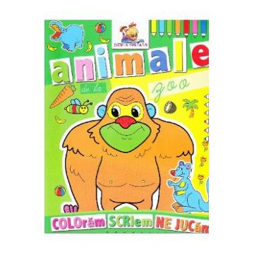 Animale de la Zoo - Coloram, scriem, ne jucam