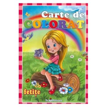 Carte de colorat: Fetite